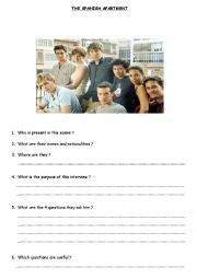 English Worksheet: The Spanish Apartment