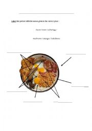 English Worksheet: English Breakfast