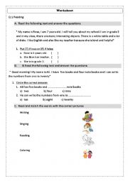 English worksheet