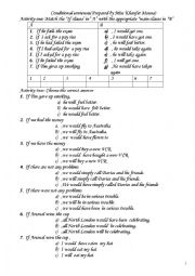 English Worksheet: CONDITIONAL SENTENCES