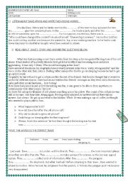 English Worksheet: 6th grade test