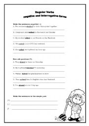 English Worksheet: Regular Verbs 2