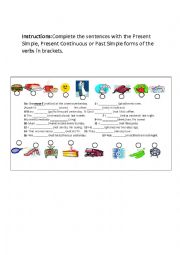 English Worksheet: past tense