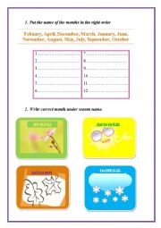 English Worksheet: Months