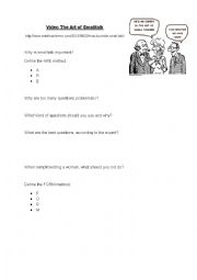 English Worksheet: The Art of Small Talk Youtube Video