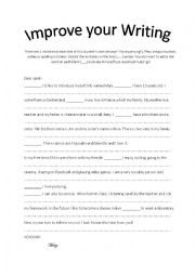 English Worksheet: Improve your writing - Methodology