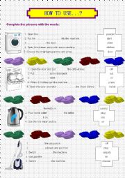 English Worksheet: How to use.....?