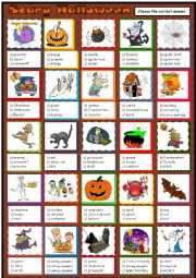 English Worksheet: Scary Halloween