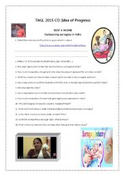 English Worksheet: Surrogacy (idea of progress) listening comprehension