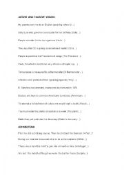 English Worksheet: Grammar revision exercises for intermediate/advance