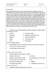 English Worksheet: home remedies