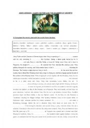 English Worksheet: HARRY POTTER AND THE CHAMBER OF SECRETS - VIDEO SESSION
