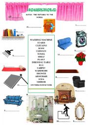 English Worksheet: HOUSEHOLD