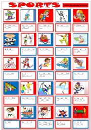 English Worksheet: SPORTS - MISSING LETTERS