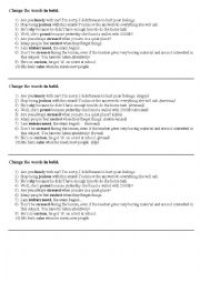 English Worksheet: Emotions/ How  to describe your emothional condition exercise