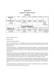 English Worksheet: Lesson plan