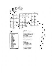 English Worksheet: Animal crossword