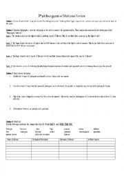 English Worksheet: Pathogens stations