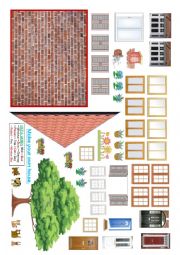English Worksheet: Make your own house.