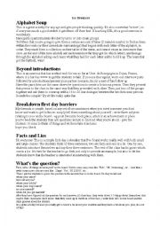 English Worksheet: Ice Breakers