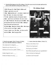 English Worksheet: The Addams Family