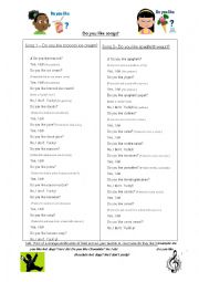 English Worksheet: Do you like song!