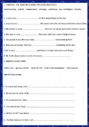 English Worksheet: Grammar test, 7th grade