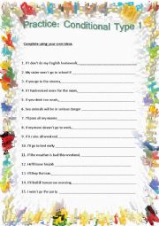 English Worksheet: First Conditional