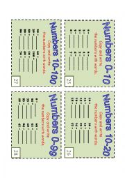 Im Done! Task Card Series 3: NUMBERS 0 - 100