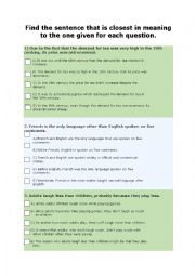 Find the sentence that is closest to the meaning 