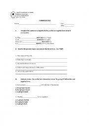 English Worksheet: will / be going to 