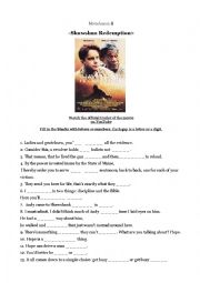 English Worksheet: Movie lesson - listening practice. Shawshank Redemption