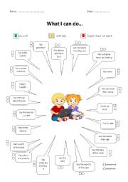 English Worksheet: Self and Peer Assessment Template