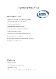 English Worksheet: 2015 rugby world cup