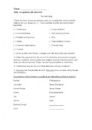 English Worksheet: The Internship Activity- Work Vocabulary