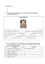 English Worksheet: DESCRIBING PEOPLE