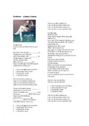 English Worksheet: Problem - Ariana Grande