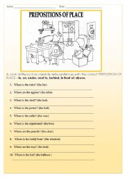 PREPOSITIONS OF PLACE