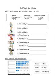English Worksheet: Hobbies and Adverbs of Frequency