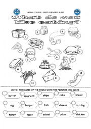 English Worksheet: what do you like eating?