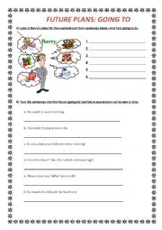 English Worksheet: FUTURE PLANS: GOING TO