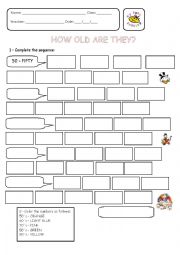 English Worksheet: HOW OLD?
