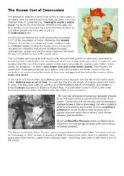 English Worksheet: The Human Cost of Communism