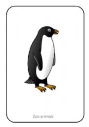 English Worksheet: Vocabulary Cards - Zoo animals