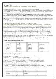 English Worksheet: 9th form review 3rd term