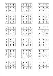 English Worksheet: ABC bingo