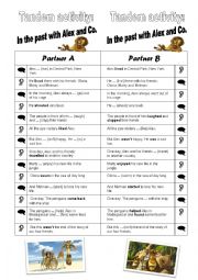 English Worksheet: simple past - Madagascar (Partner work)