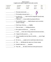 English Worksheet: Vocabulary