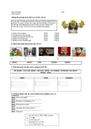 English Worksheet: Exam on reading a passage about Shrek and illnesses-1