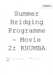 Khumba (Inspirational Movie Worksheet)